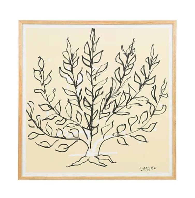 無印良品　［ＩＤＥＥ］アンリ・マティス　「低木」ナチュラルフレーム