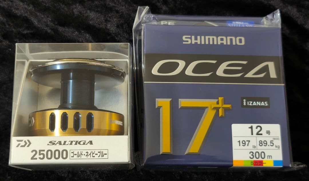 ダイワ 25ソルティガ 25000スプール オシア17+ 12号300ｍ