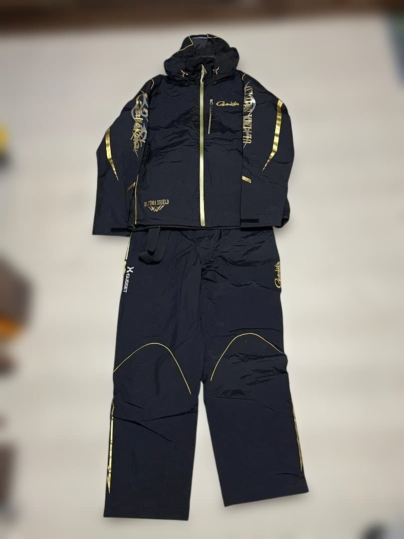 がまかつ GM-3536 LL ブラック レインスーツ 試着のみ 美品 収納袋付