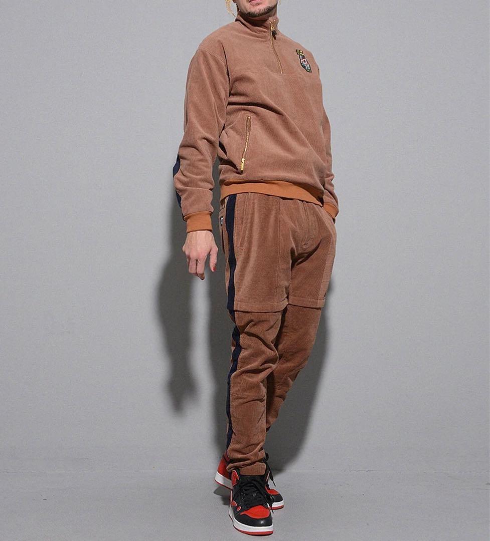 新品 ラッセルノ ゴルフ コーデュロイ コンバーティブルパンツ ブラウン 2XL