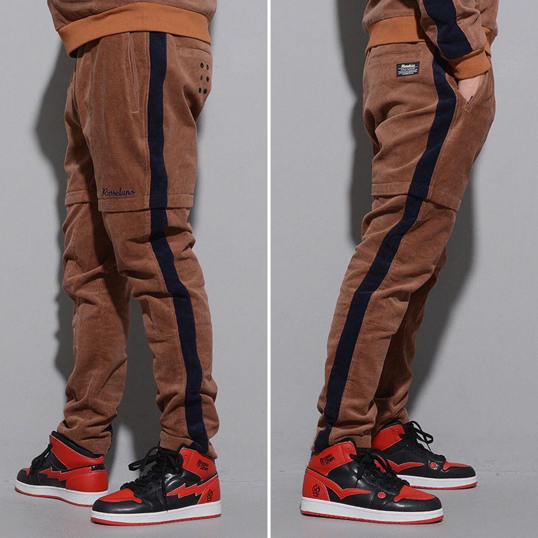 新品 ラッセルノ ゴルフ コーデュロイ コンバーティブルパンツ ブラウン 2XL