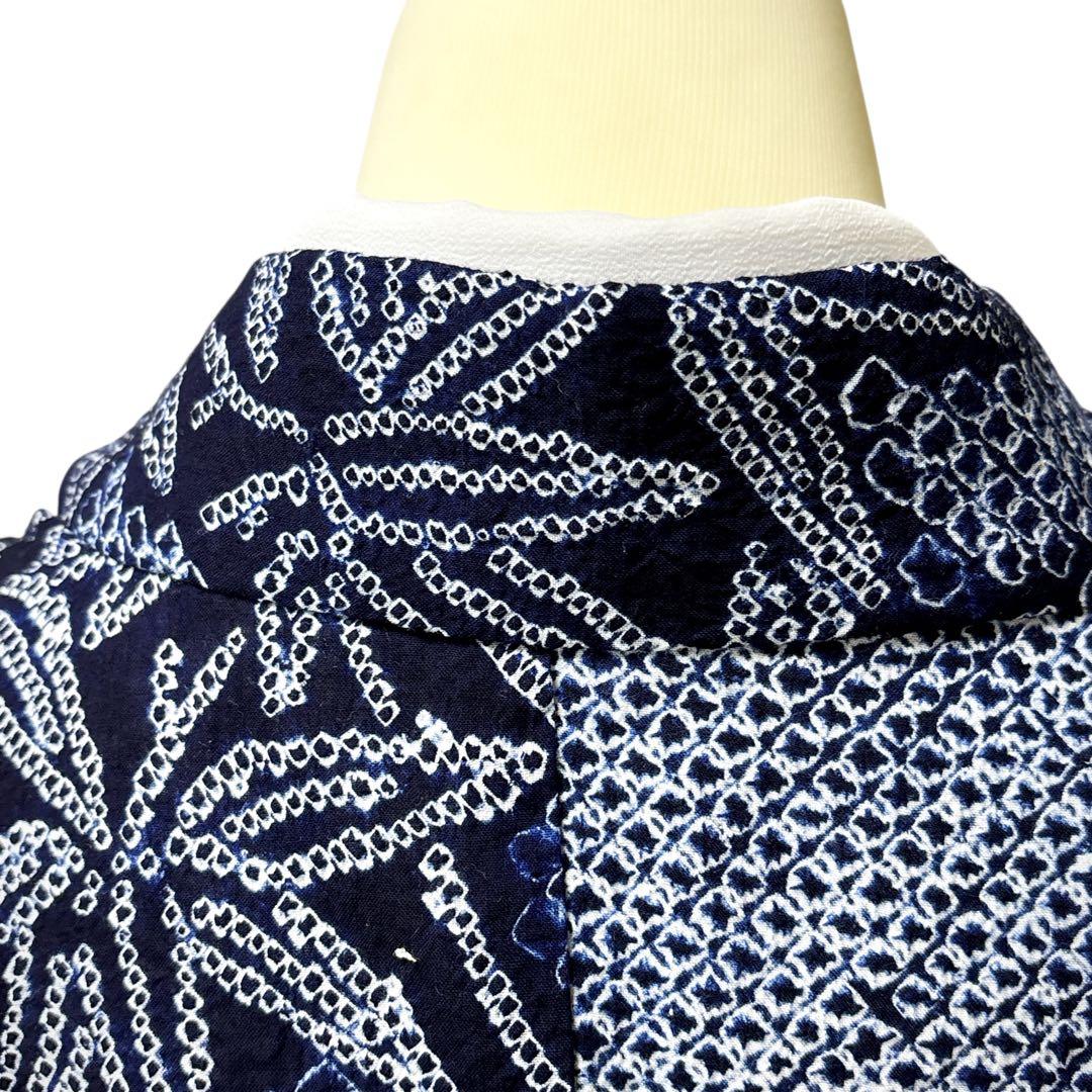 A62有松鳴海絞り 浴衣 もみじ模様　綿美品