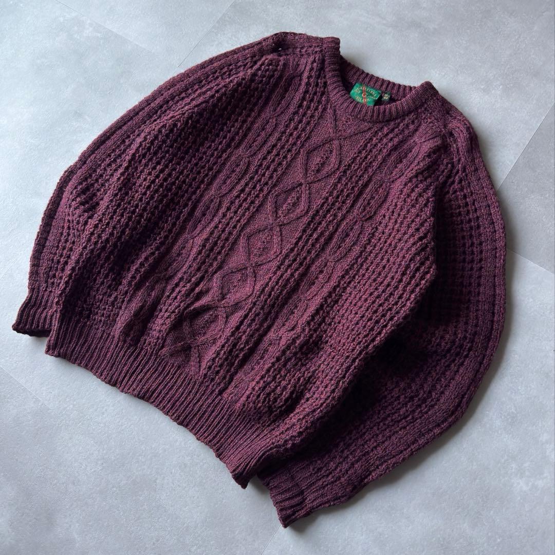 90s Ireland製 アランニット \