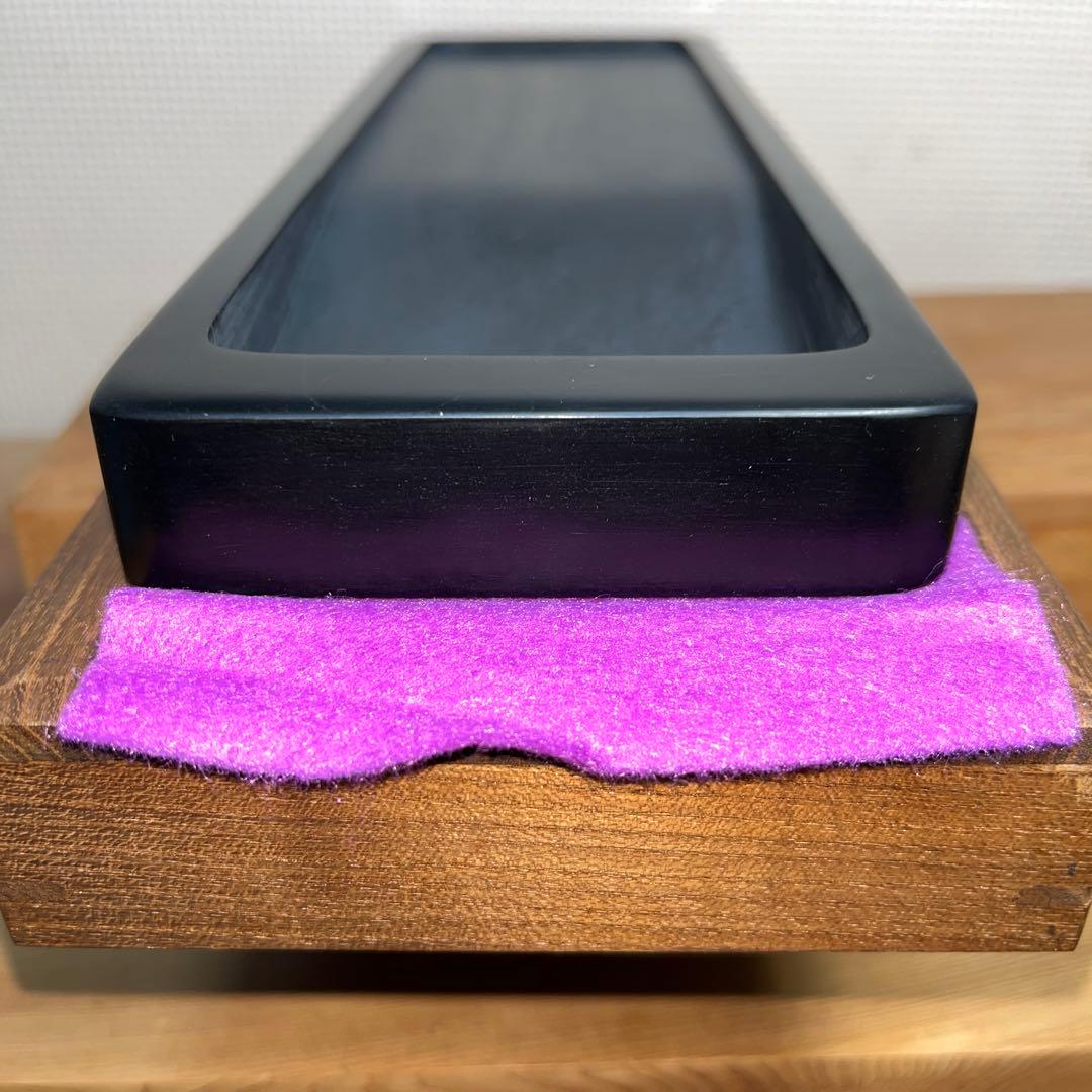 ⭕️ちず⭕️ 雨端硯　長方研　未使用に近い美品　27cm超え　雨端石紋綺麗