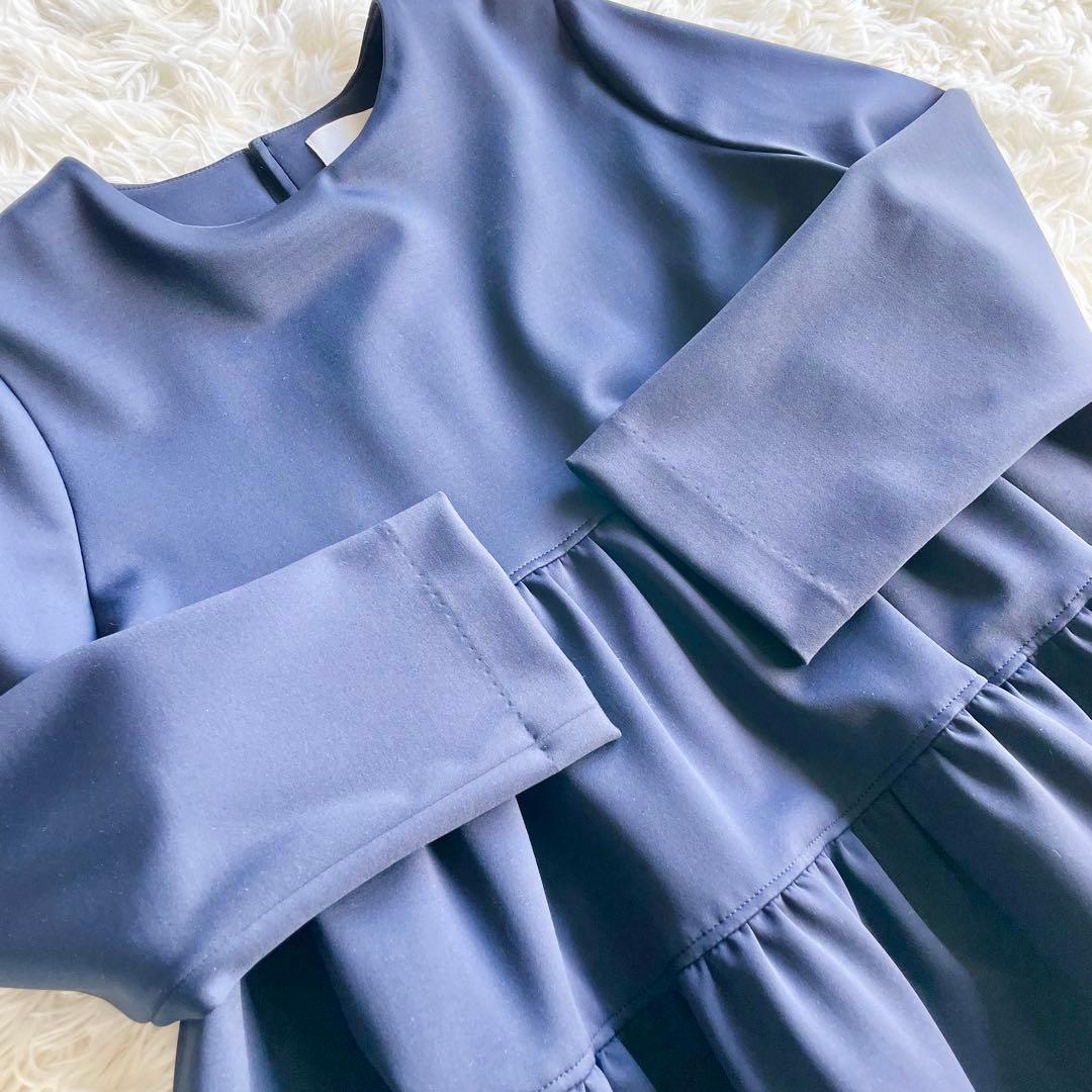 美品✨現行✨OHGA MASHUMALO TOPS ブラウス ティアード　紺