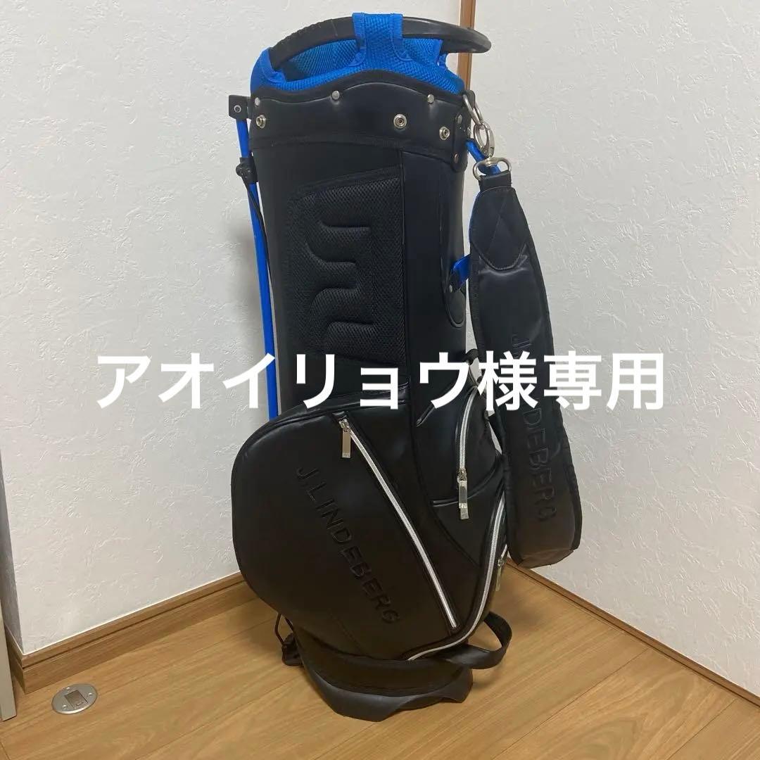 ジェイリンドバーグ J.LINDEBERG キャディバッグ ブラック/ブルー