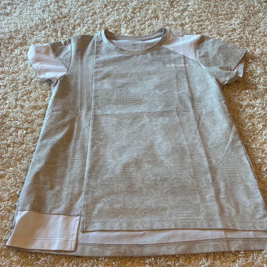 Admiral テニスウェア セット Lサイズ ホワイト/グレー