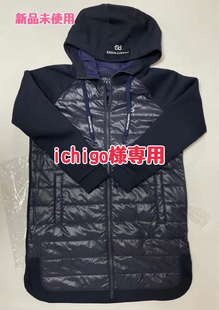 パーリーゲイツ　ワンピース　ネイビー　ブルゾン型　ジップアップ　ダウンコート