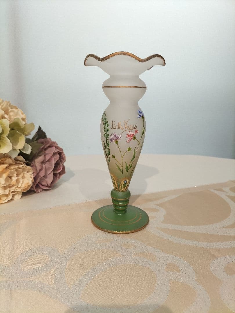 ベルナンシー　花瓶　花器　ドーム兄弟　植物　ガラス　金彩　フランス