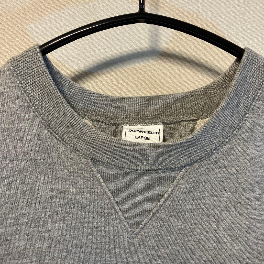 ループウィラー　スウェット　25周年　クルーネック　グレー　サイズL