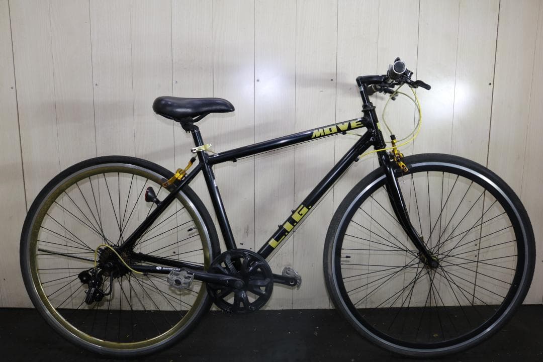 オオトモ製LIG MOVE 700C アルミ 440mm 7速 黒色 クロス