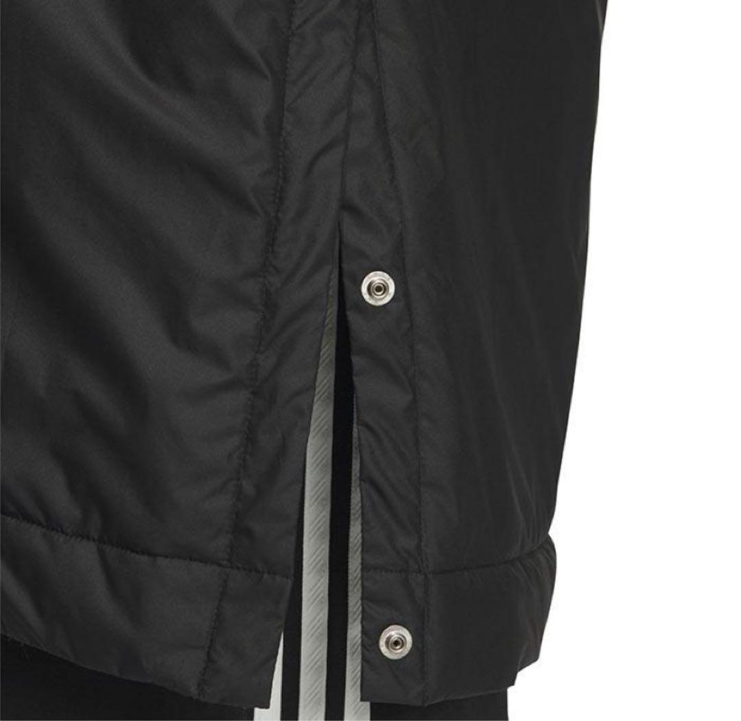 L ☆新品☆ アディダス ベンチコート ボア 防寒 防風 ロング丈　ブラック