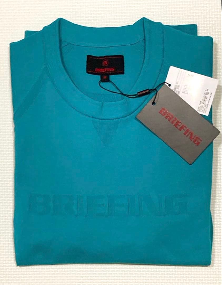 BRIEFING GOLF MS CREWNECK KNIT（ターコイズ／M）
