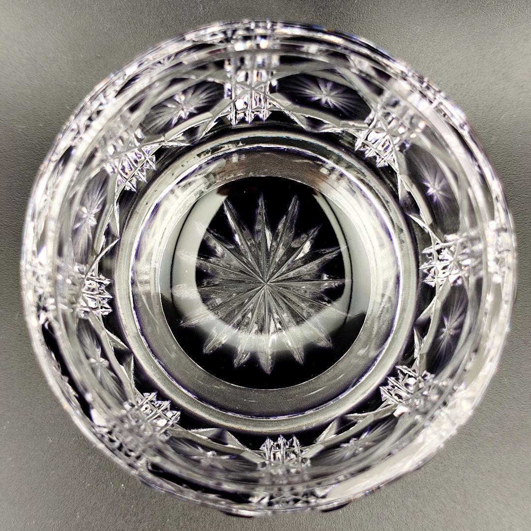 超希少品☆未使用美品 黒木国昭 薩摩切子 猪口 紫（切子 江戸切子 薩摩切子）