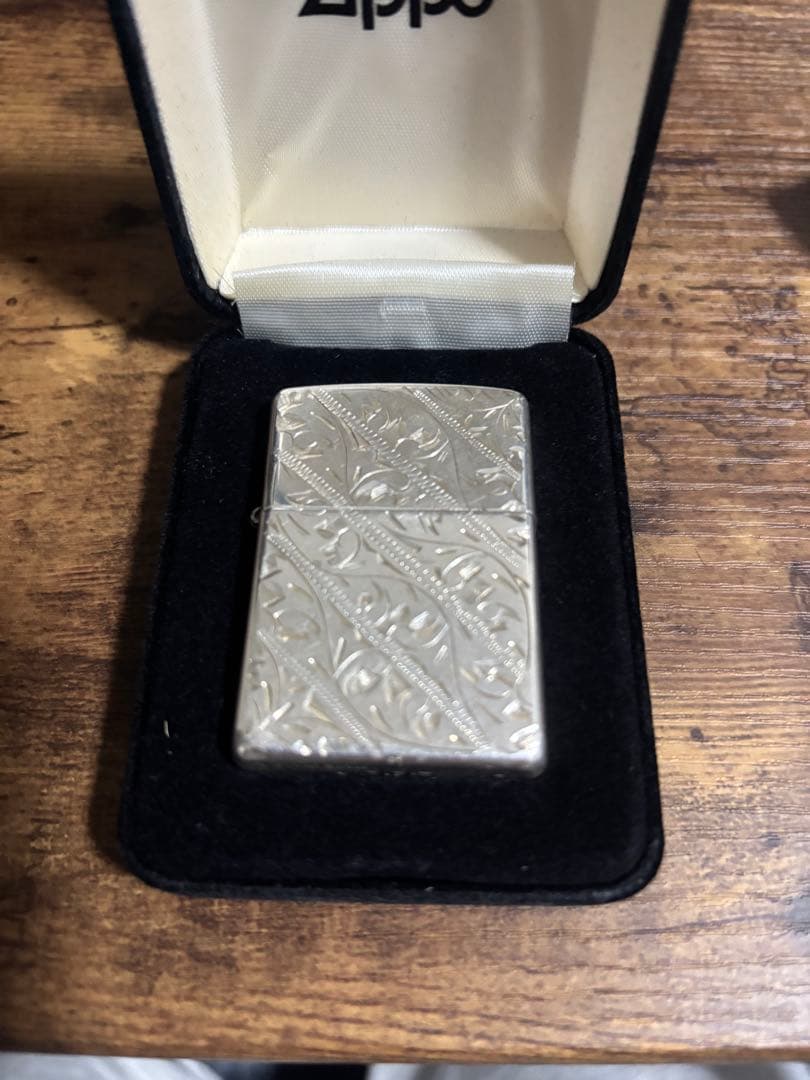 Zippo スターリングシルバー ライター 唐草模様