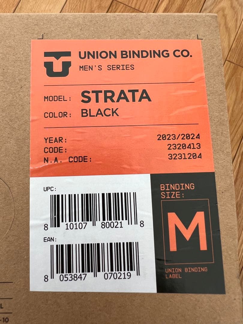 23-24 UNION STRATAビンディング ブラック Mサイズ 送料無料