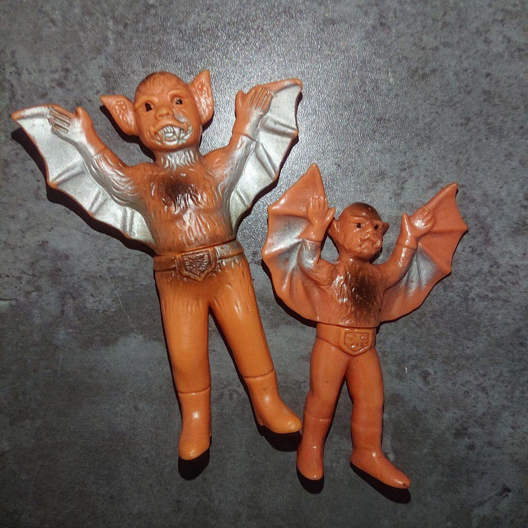 初期バンダイ/タカトク/コウモリ男 ソフビ セット