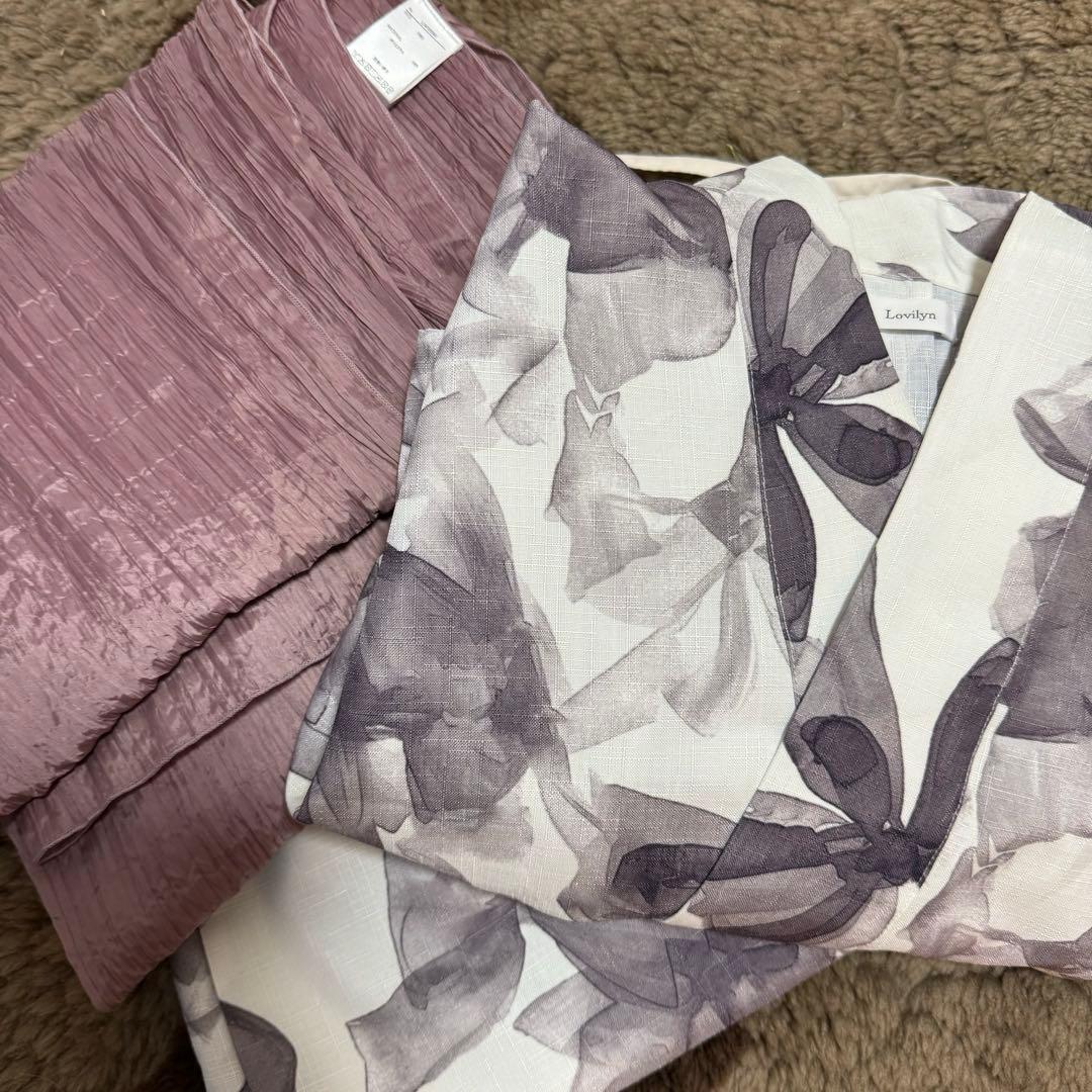 Lovilyn 浴衣　リボン柄　セパレート浴衣(帯セット)