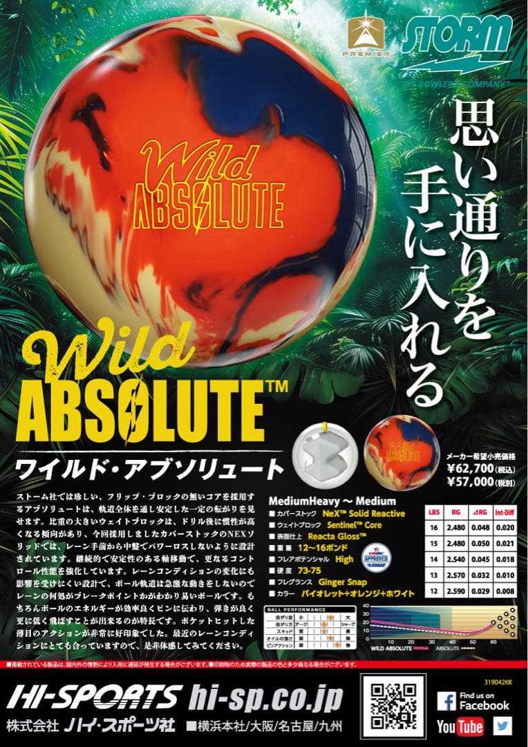 送料込み【新品】ワイルド・アブソリュート　ストーム　15ポンド3オンス 1