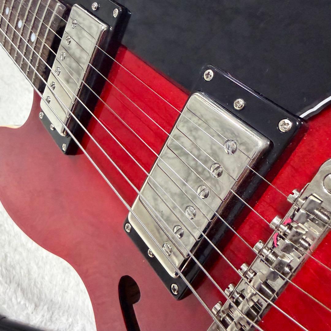 美品　Epiphone エピフォン Dot CH セミアコ エレキギター ケース