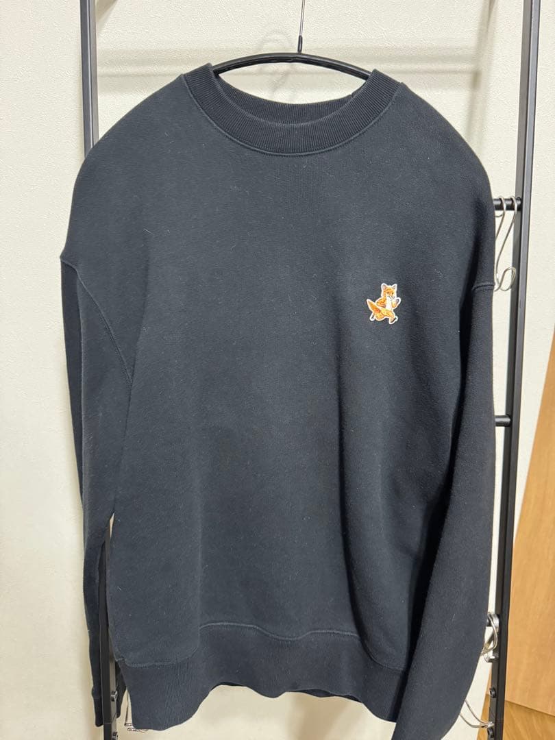 MAISON KITSUNÉ ブラック トレーナー S