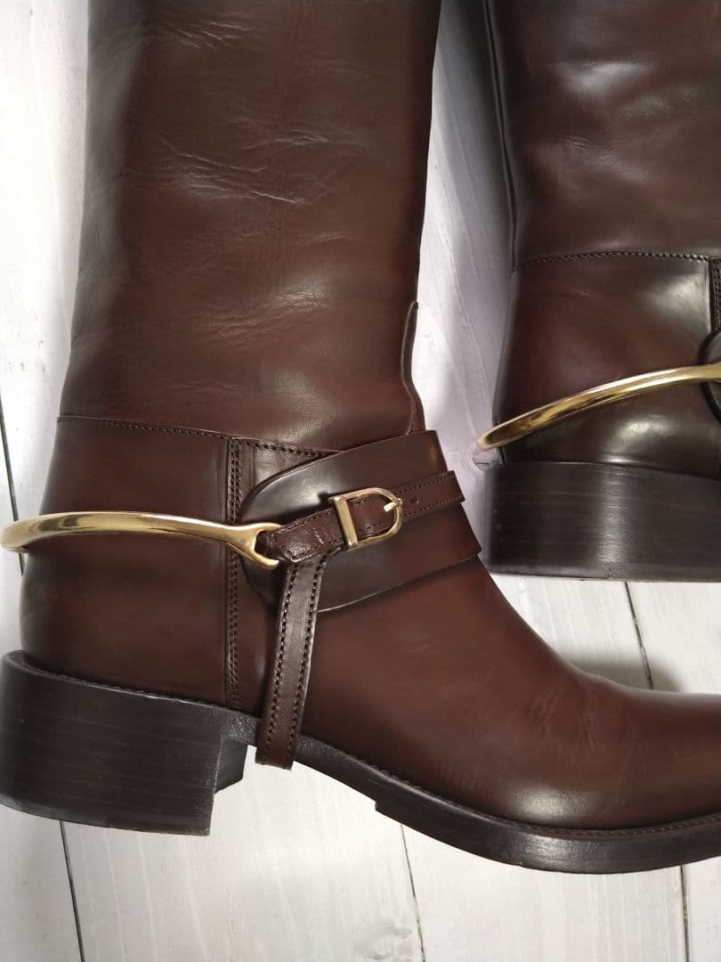 【専用です】サルトル SARTORE バックル ベルト ロングブーツ ブラウン