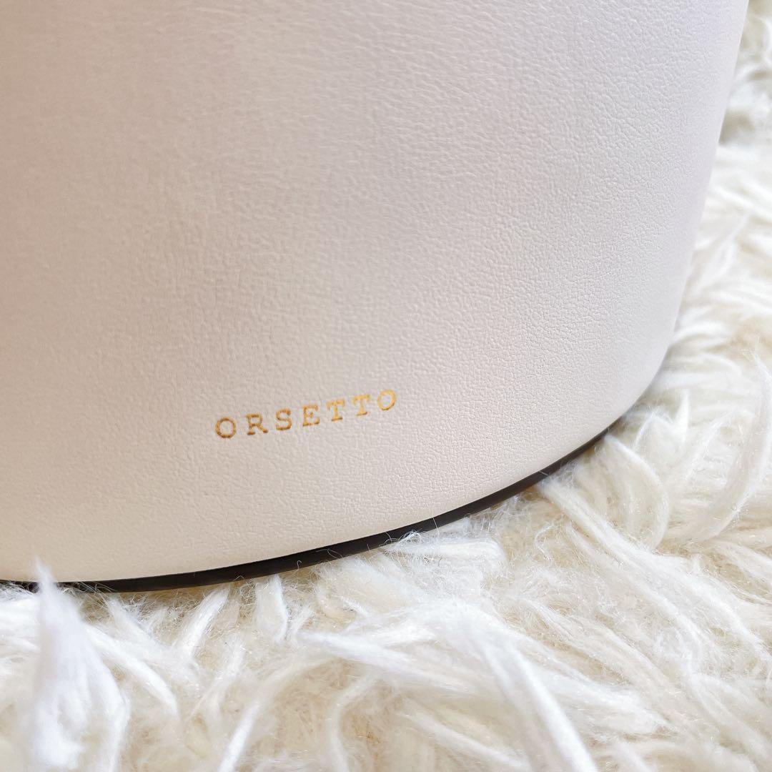 美品✨オルセット CORDAバケットバッグ ノット　牛革　巾着袋付き　バイカラー