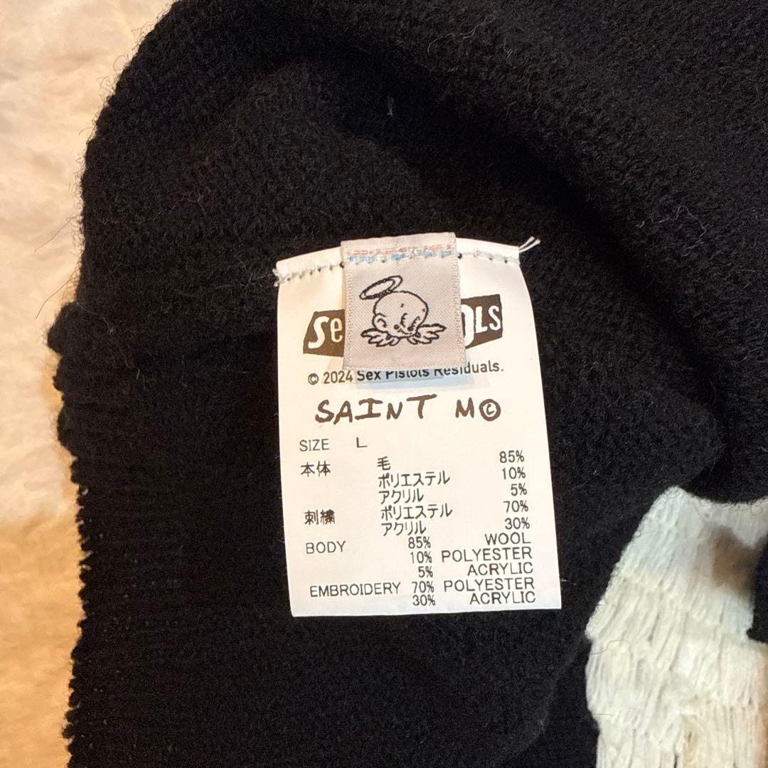SAINT MX6 セントマイケル　 SEX PISTOLS ロゴニット L 黒