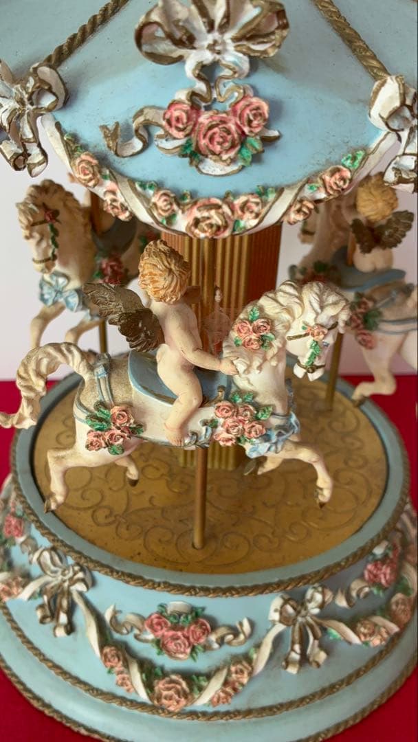 【ビンテージ 】フランクリンミント カルーセルオルゴール 天使