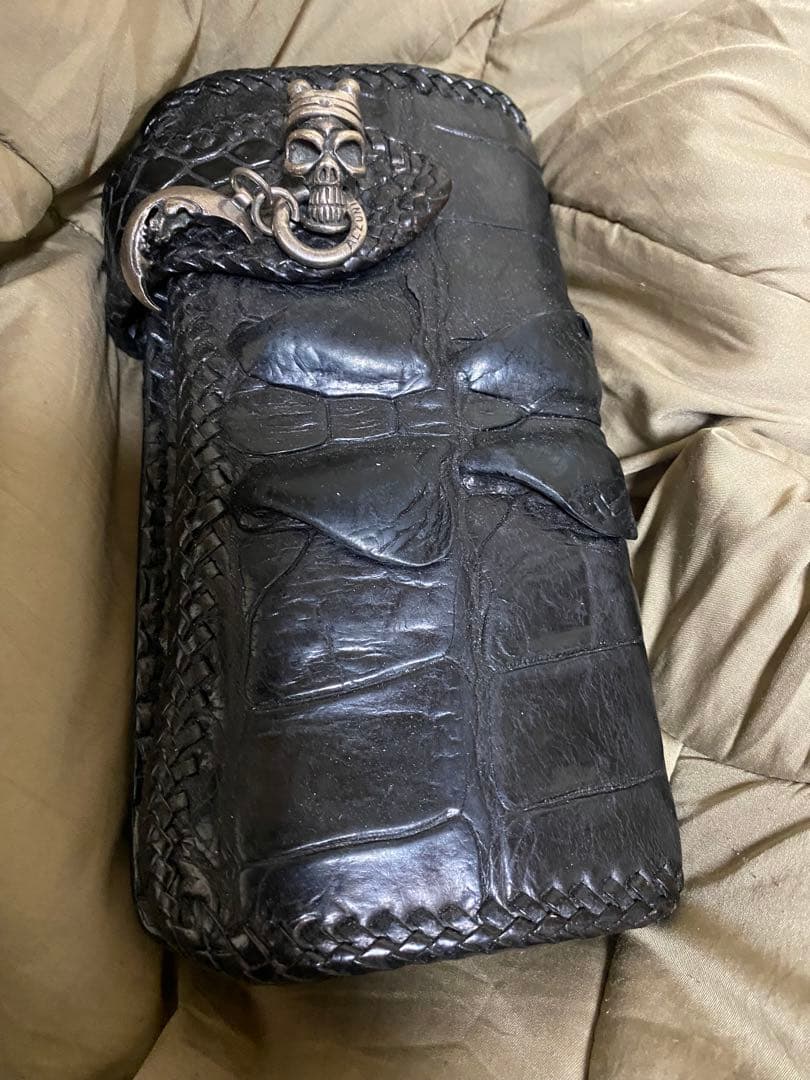 メンズ長財布スカル