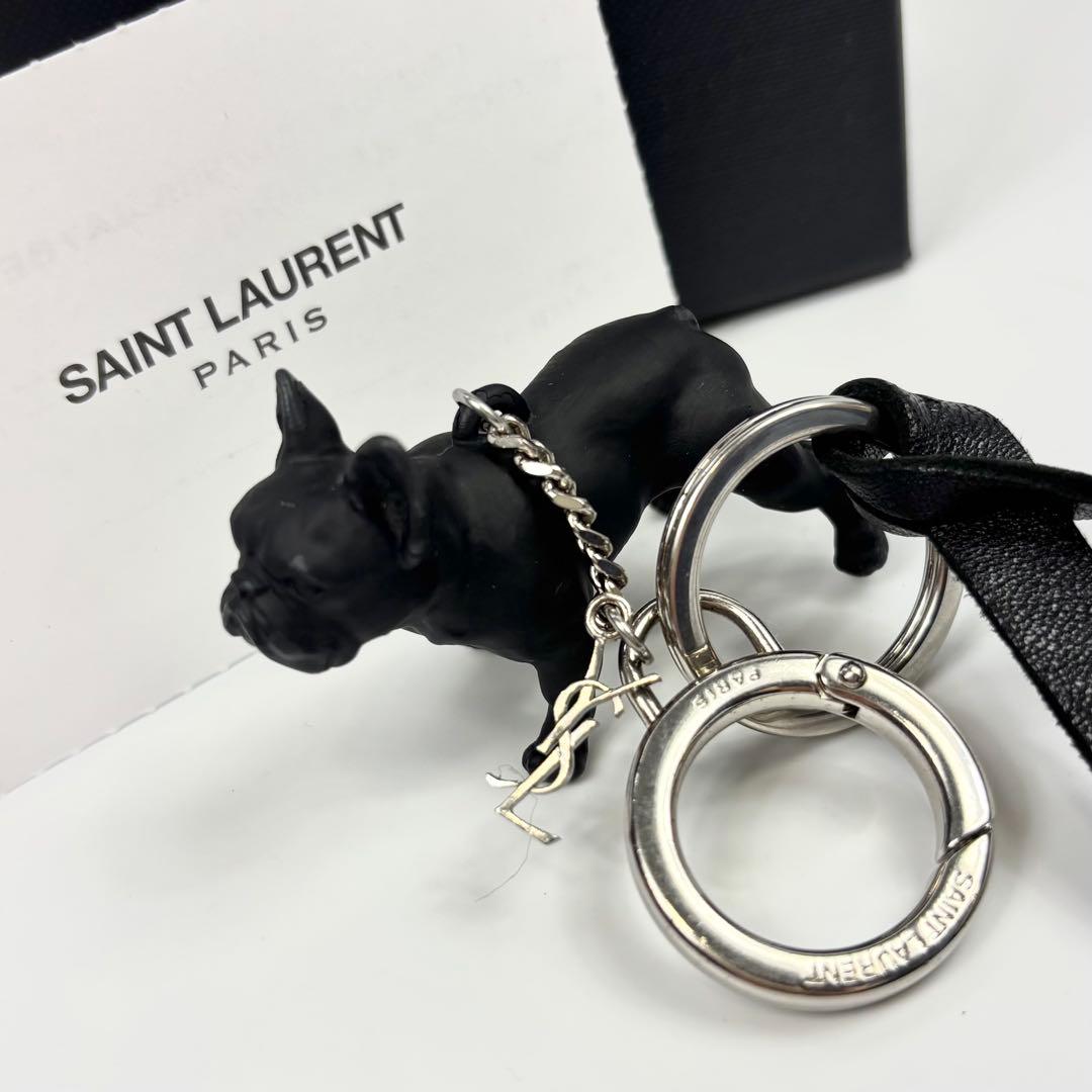 SAINT LAURENT PEPE KEYRING 現行 キーリング 犬