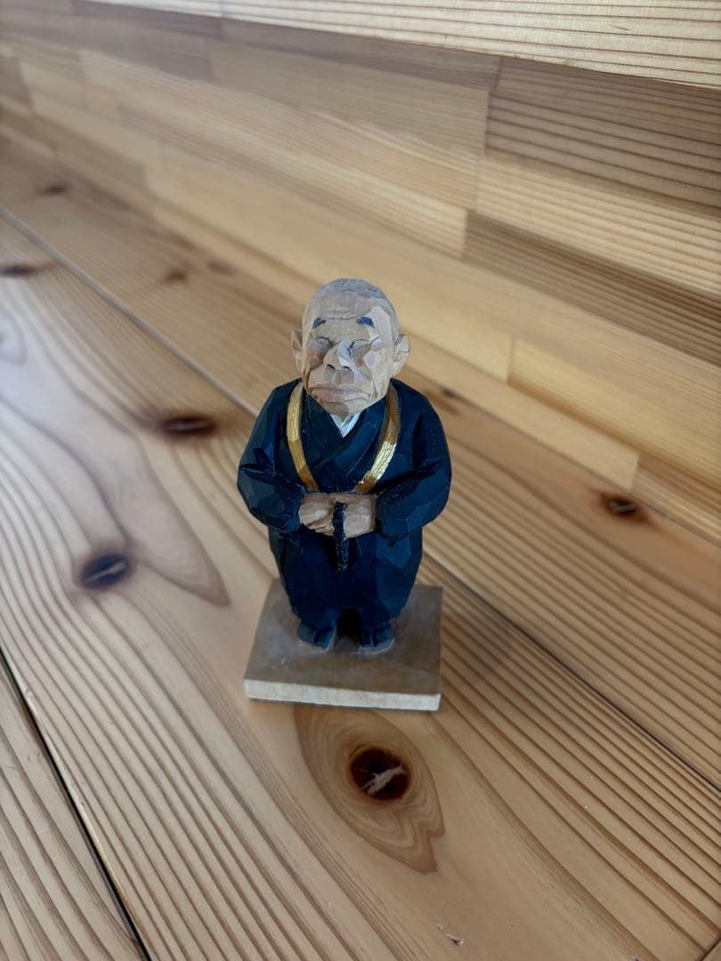 松澤登美雄さん　木彫り　人形　2体セット