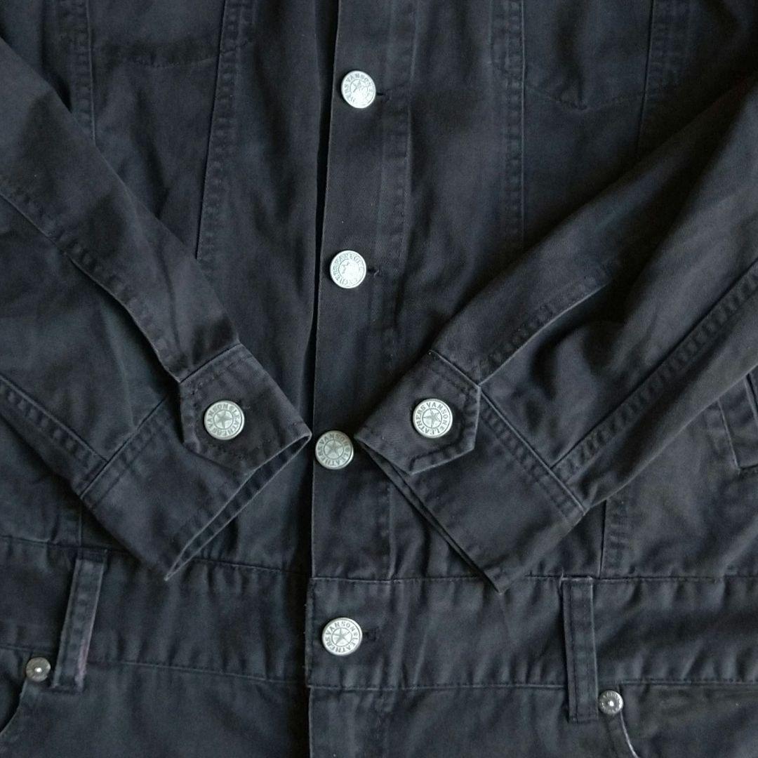 バンソン ツナギ XL 刺繍 ブラック 黒 バイカー バイク