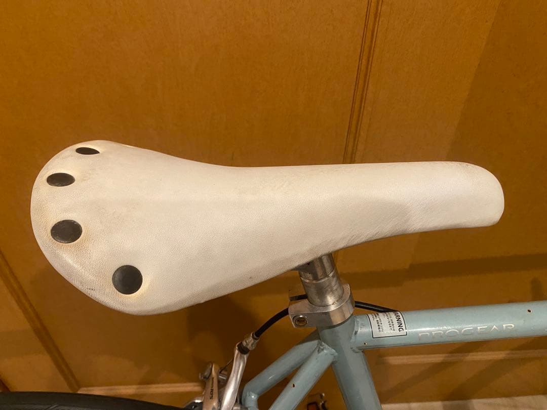 箱代込み、クロスバイク 水色 クロモリフレーム