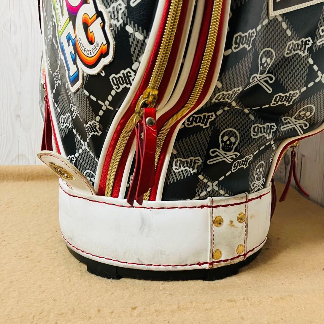 希少 MARK&LONA キャディバッグ Skull&Kilt 7分割 スカル柄