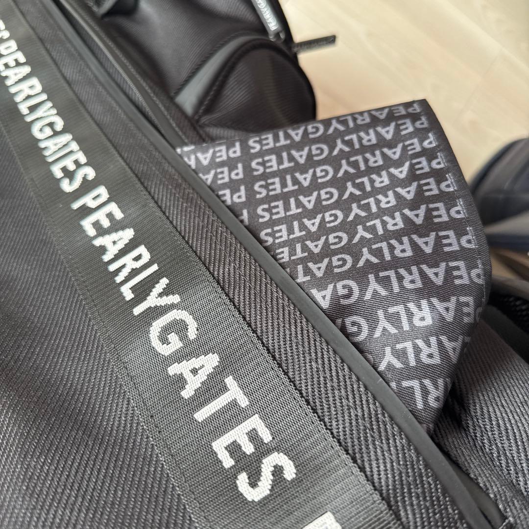 【ラウンド1回】パーリーゲイツ　キャディバッグ　黒　ブラック　軽量　スタンド式