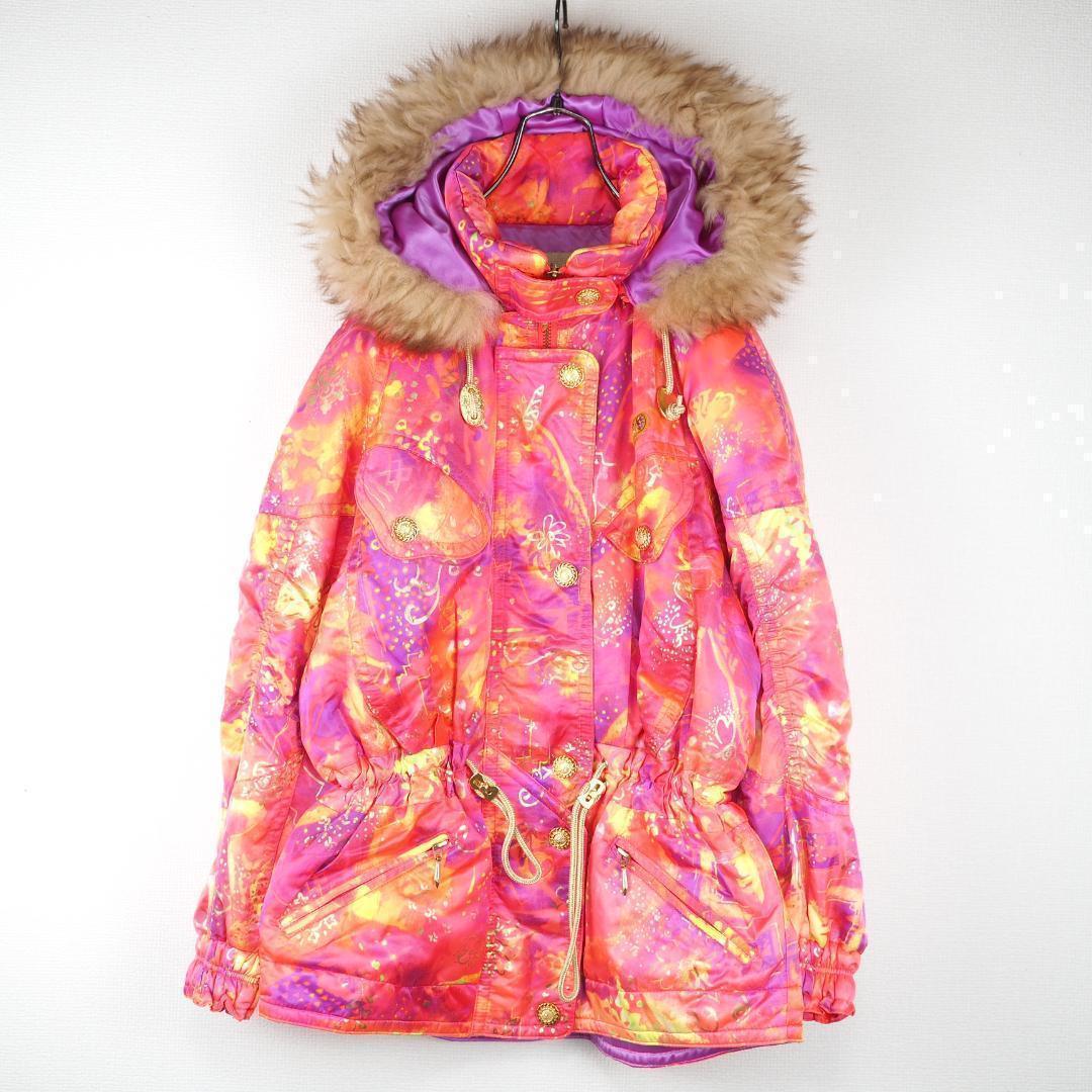 G5388*ellesse エレッセ☆総柄☆中綿☆ジャケット☆スノボウェア☆S