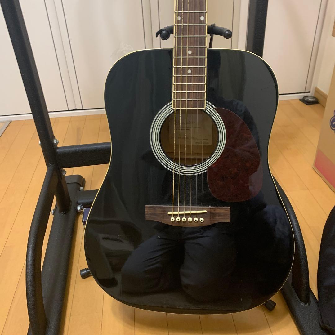アコースティックギター 黒 6弦