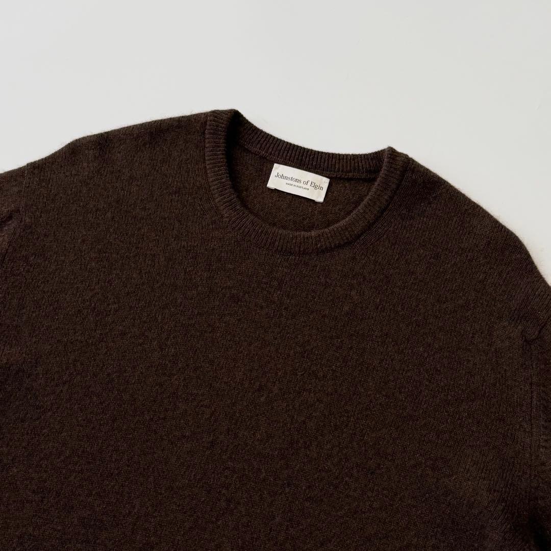 Johnstons ジョンストンズ カシミヤ クルーネック ニット セーター