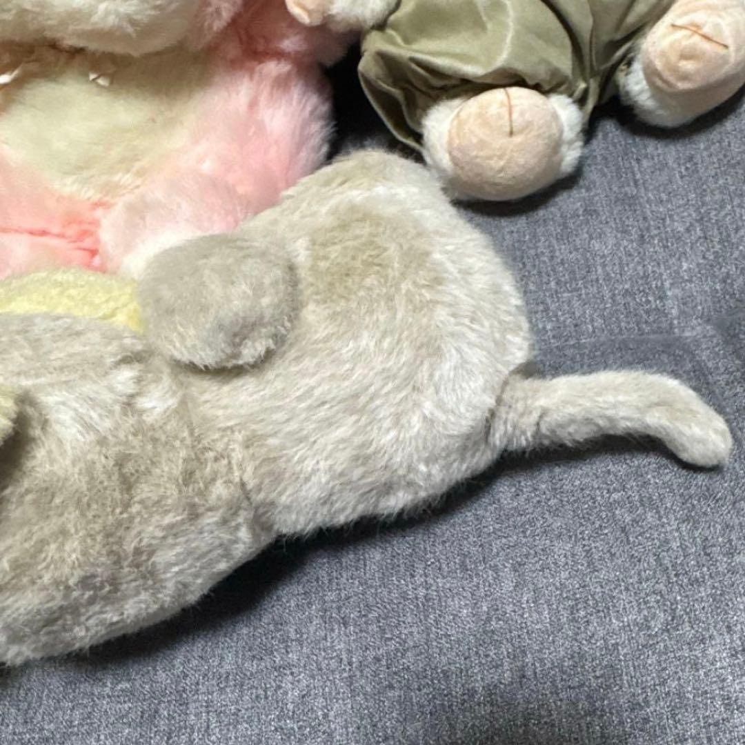 昭和レトロ　ぬいぐるみ4点　うさぎさん2匹/ぶたさん/おさるさん