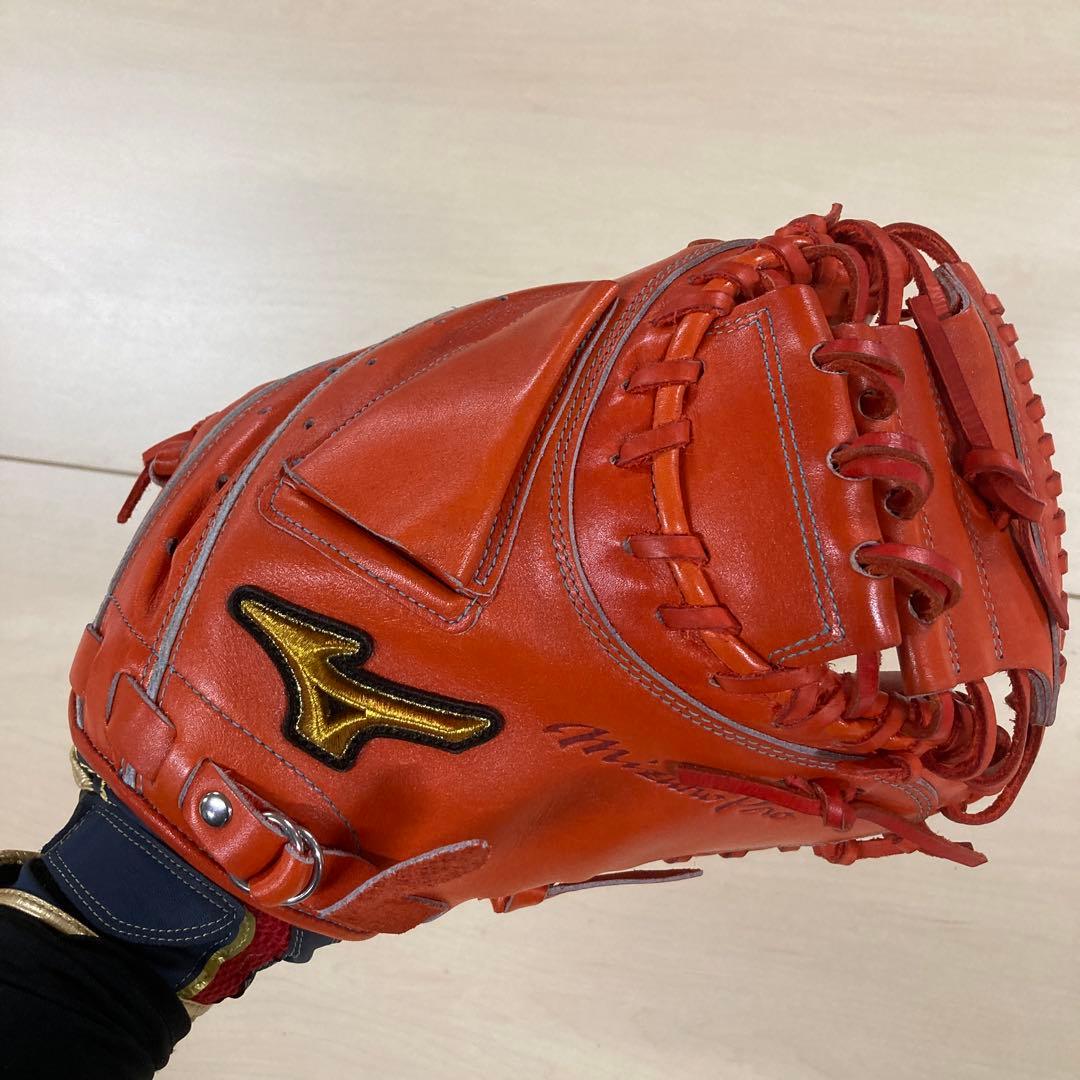 ミズノプロ MIZUNO PRO 軟式 キャッチャーミット C-7型 オレンジ