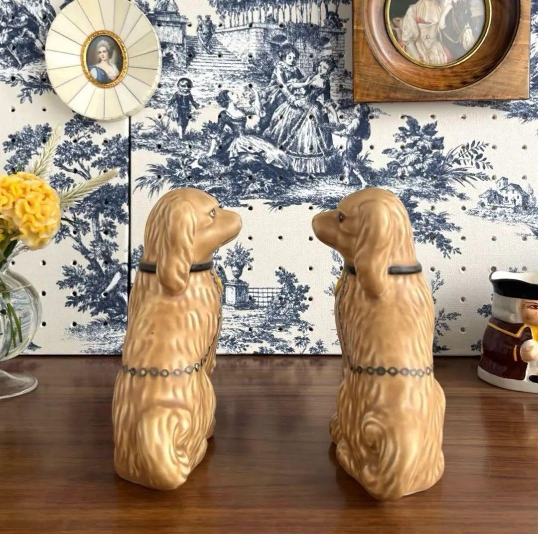 英国ヴィンテージ ♤ スタッフォードシャードッグ 小さめ14cm