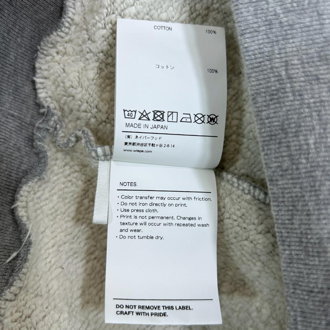 トップス 21AW WTAPS ACADEMY CREW NECK GRAY DSPLN