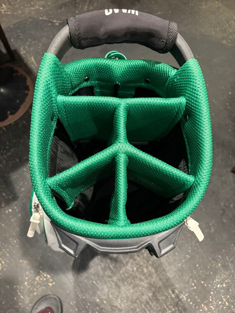 まる　希少　WAAC キャディバック　ホワイト/グリーン