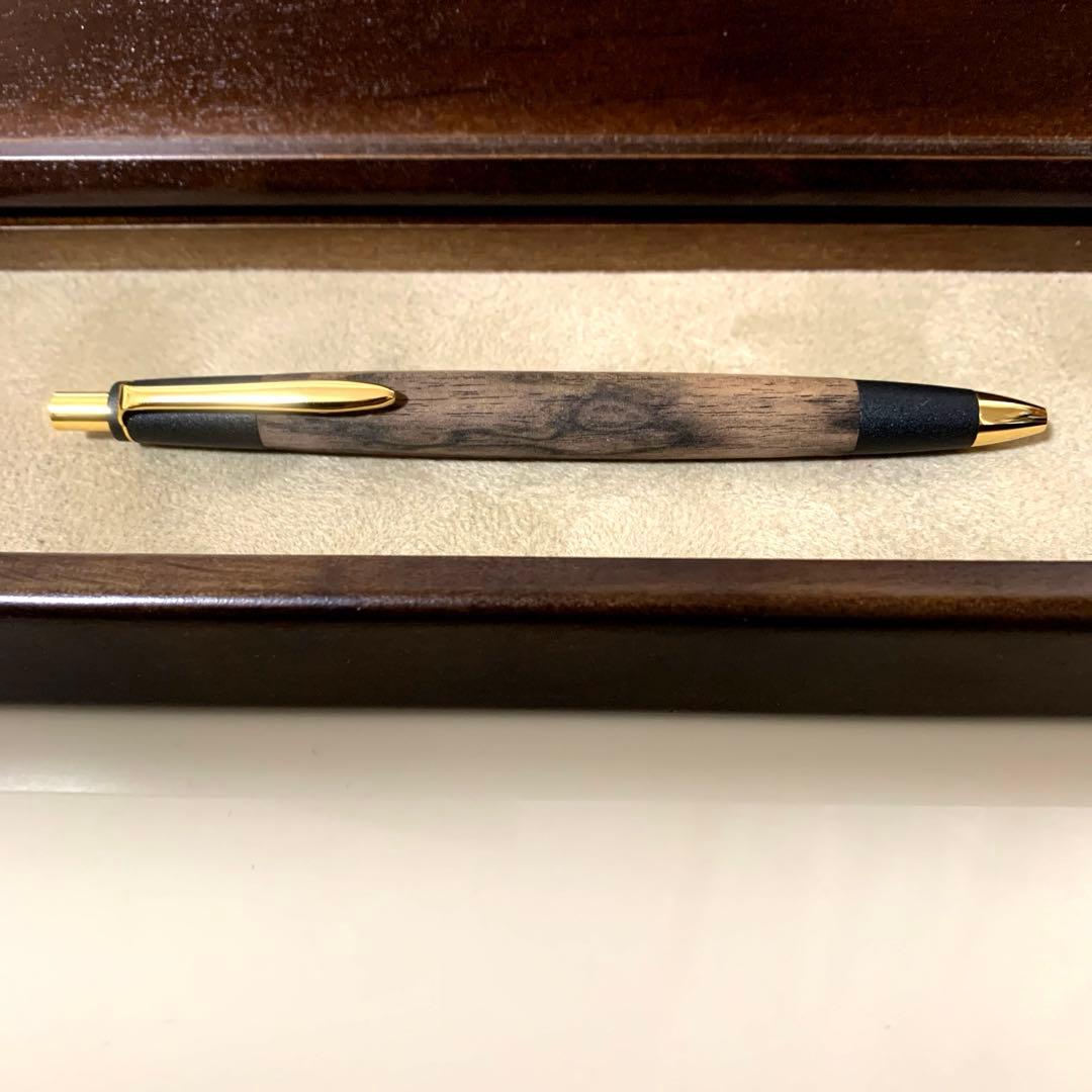 【新品未使用】黒柿孔雀杢 シャーペン