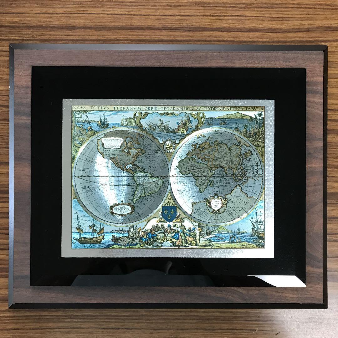 両半球世界地図　17世紀アンティーク地図