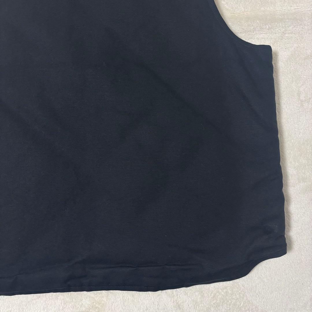 カーハート Carhartt　ダックベスト　黒　キルティング　XL　メキシコ製