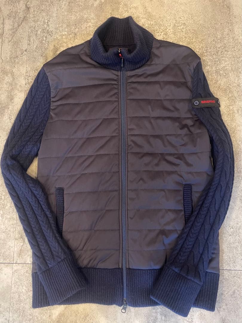 ブリーフィング　ニット✖️ナイロン　ネイビー　Ｌ