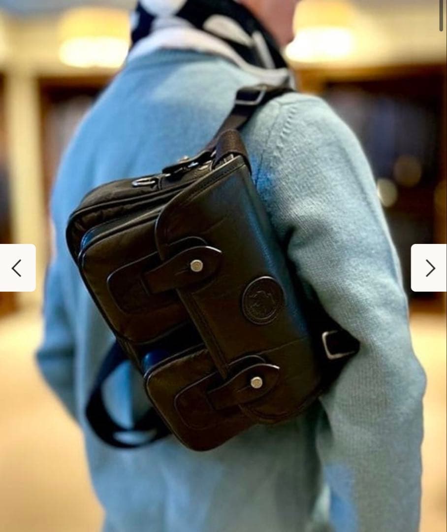 BEAMS F【別注】HUNTING WORLD / レザー キャリーオール S