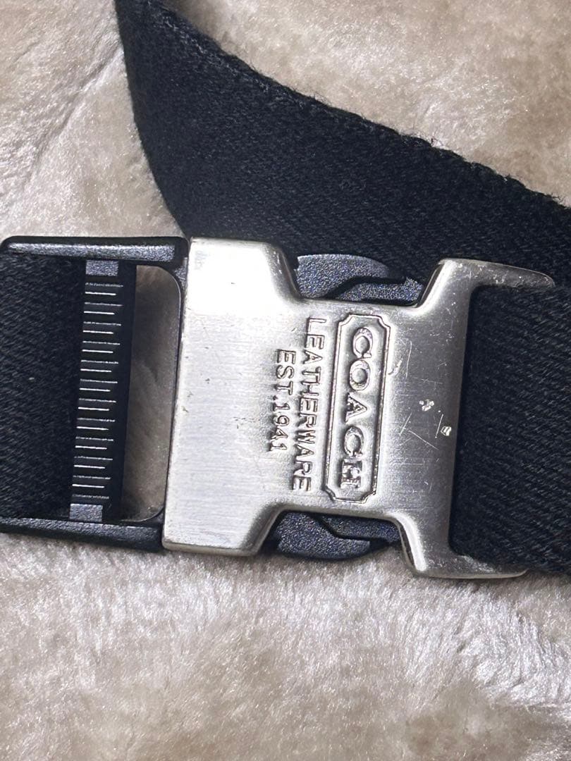 【美品】COACH コーチ ボディバッグ 本革 ブラック